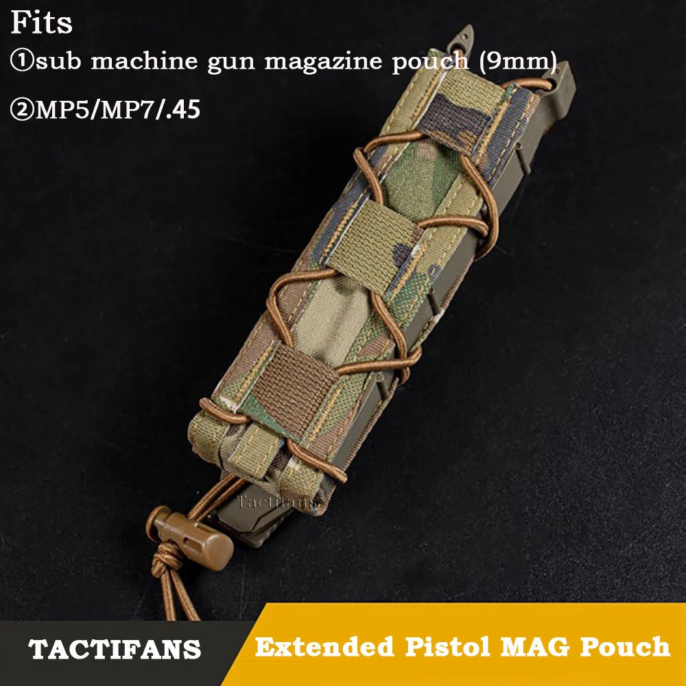 Porta-cargadores táctico MOLLE abierto para MP5/MP7, PALS individual - imagen 3