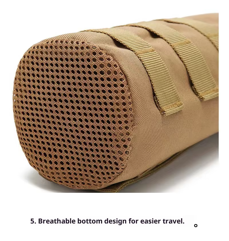 Bolsa acoplada a un chaleco táctico en contexto de airsoft