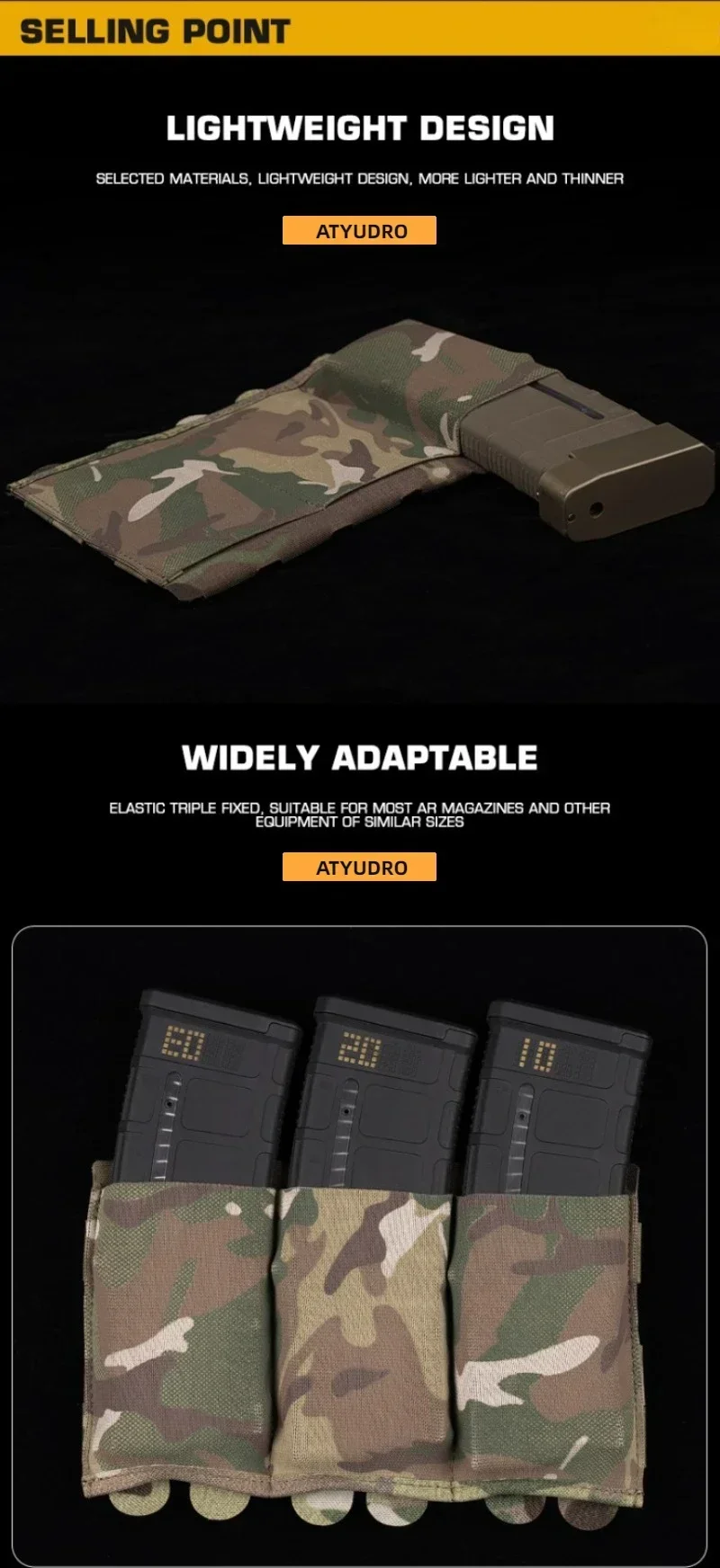Bolsa táctica ligera en camuflaje
