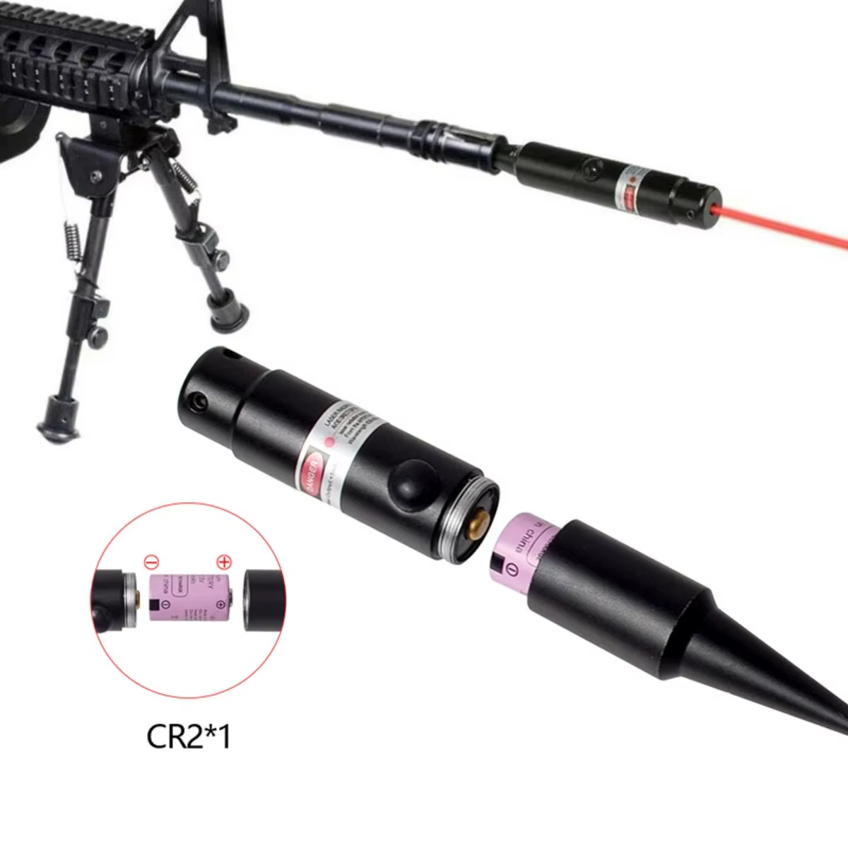 Kit puntero láser rojo táctico rifle con colimador - imagen 3