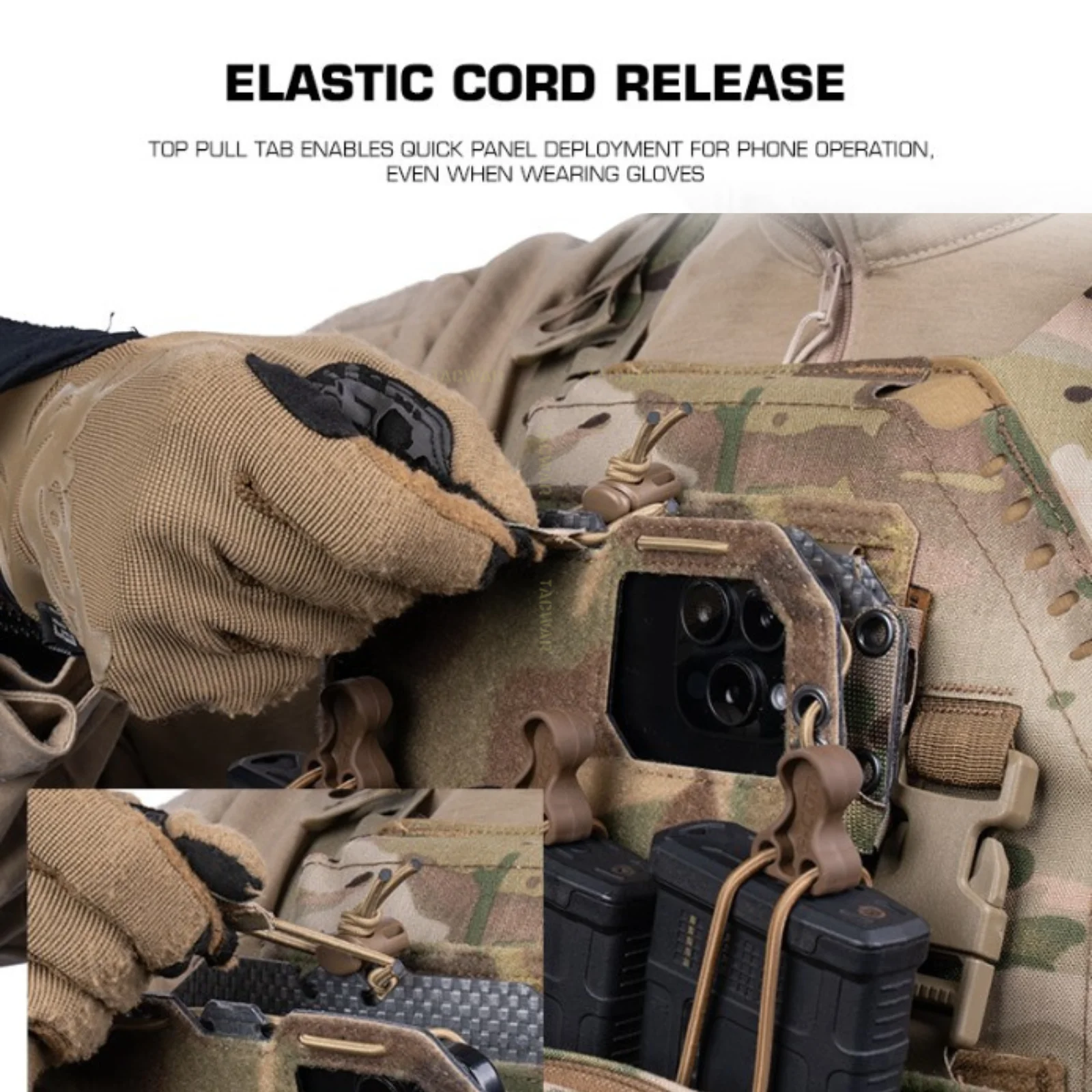 Portamóvil táctico MOLLE para airsoft y portaplacas - imagen 4