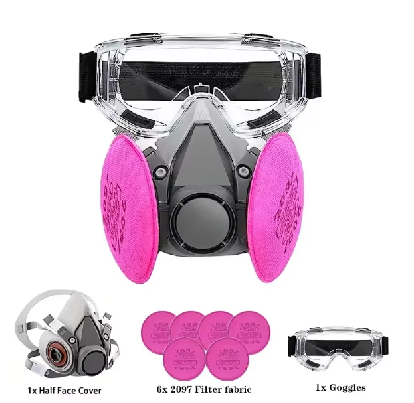 Máscara de gas media cara con filtro antipolvo y vapores orgánicos - imagen 3