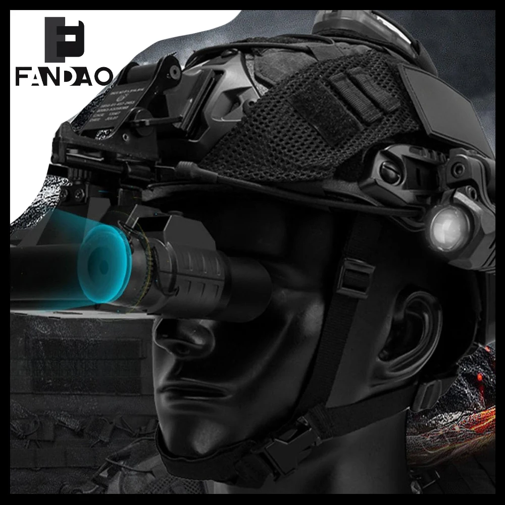 Casco táctico Airsoft rápido con linterna NVG y luz de señal - imagen 4