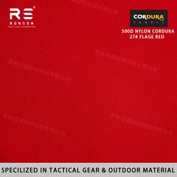 Tela Cordura táctica en color rojo con recubrimiento PU impermeable