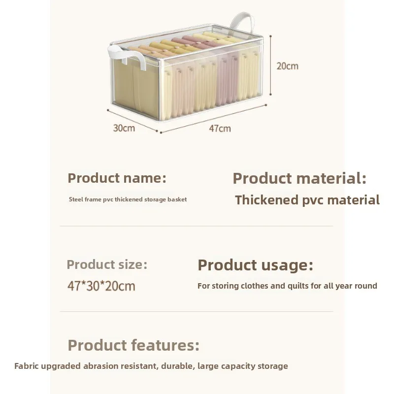 Organizador plegable de cajones para ropa lavable – cestas divisoras - imagen 3