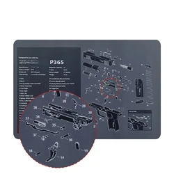 Alfombrilla de limpieza en goma para pistola SIG P365/P320