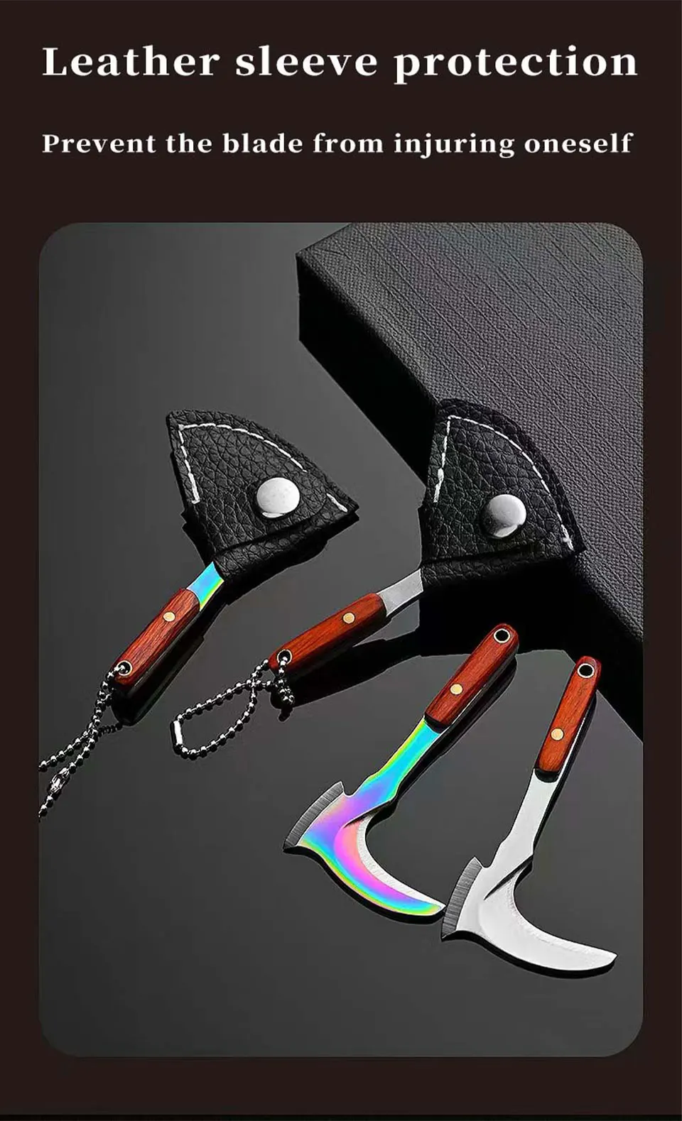 Detalle del diseño tipo hoz para cortar con control
