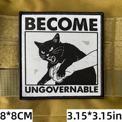 Bad Cat Parche táctico bordado gato mordedor gancho y bucle militar