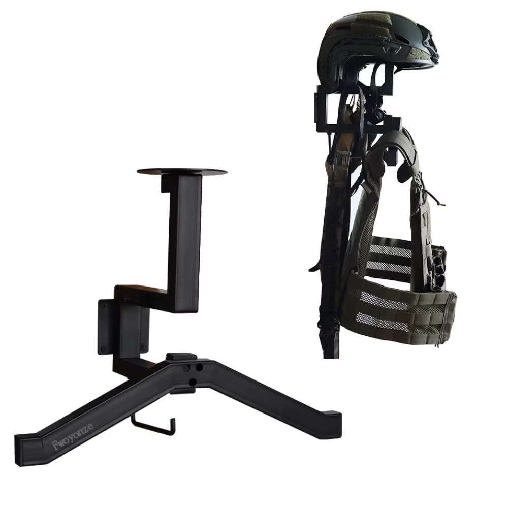 Fwoyonze Soporte Táctico de Pared Metálico para Casco y Chaleco