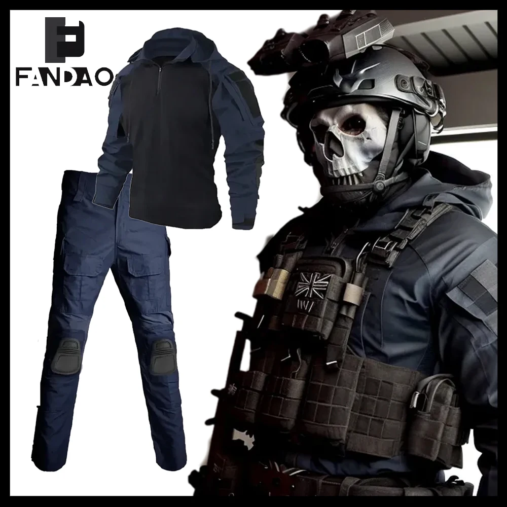 Ropa táctica camuflaje fantasma para airsoft, paintball y cosplay