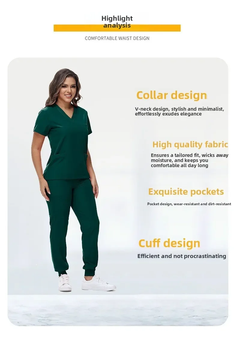 Detalle del uniforme de trabajo para salud