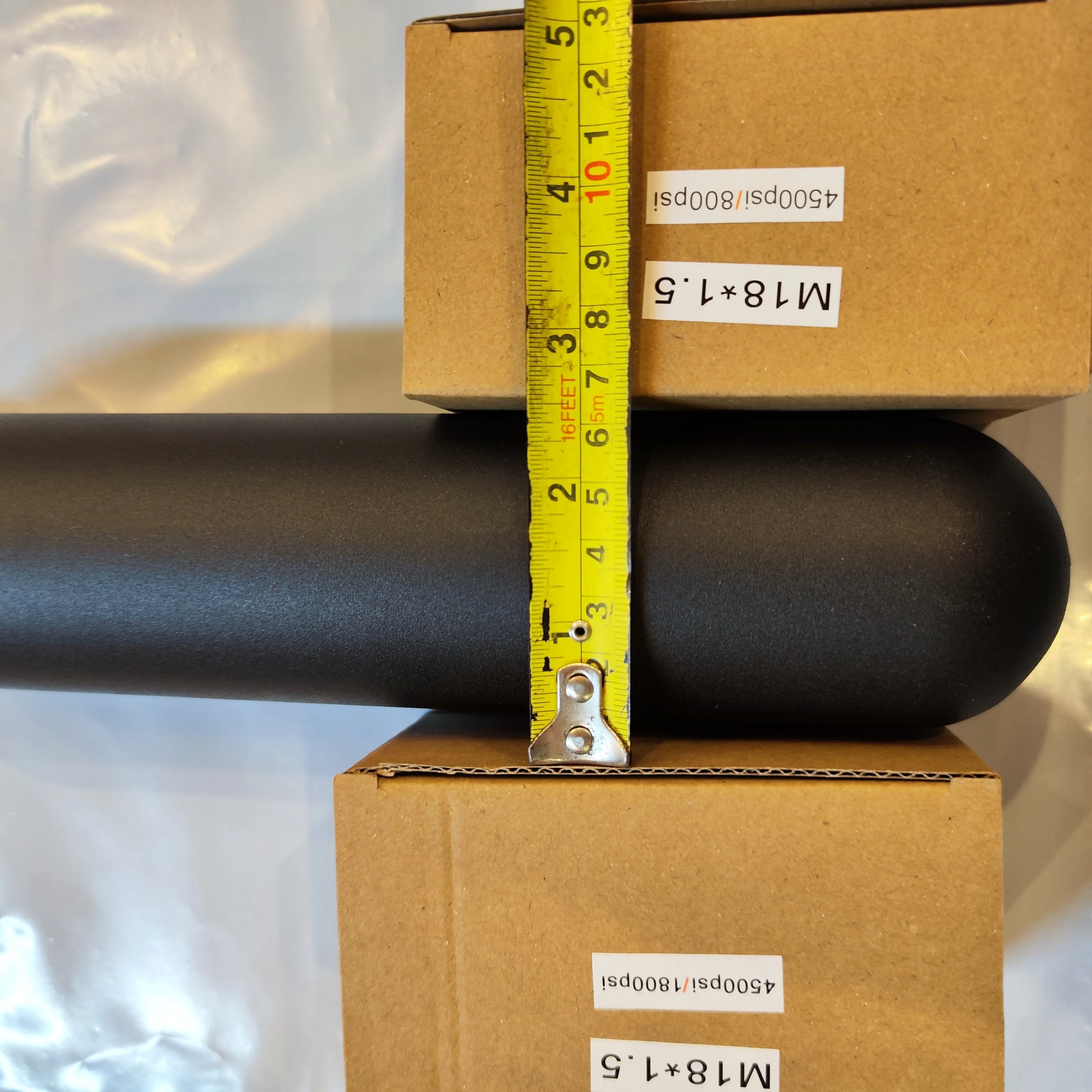 Botella aluminio aire comprimido negro mate táctico - imagen 5
