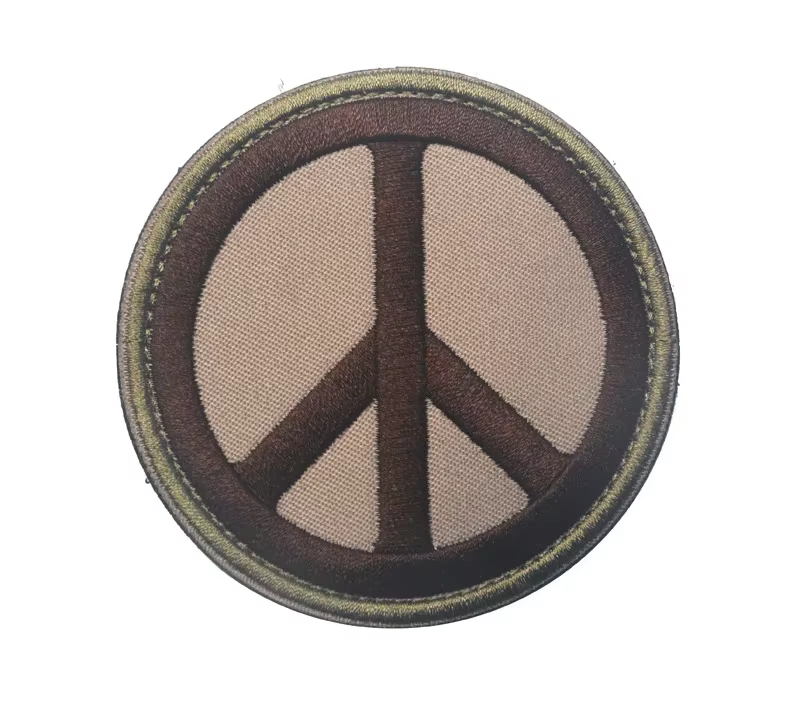 Parche táctico bordado velcro símbolo paz - imagen 3