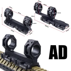 Anillas QD para visor 25,4/30 mm con montaje Picatinny