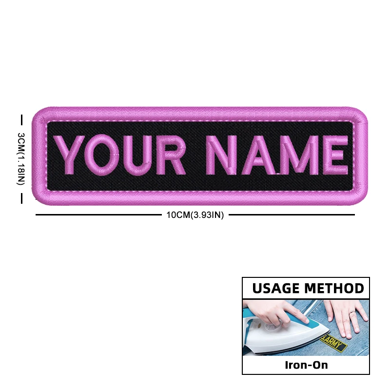 Parche táctico bordado con nombre personalizado, gancho o hierro - imagen 3