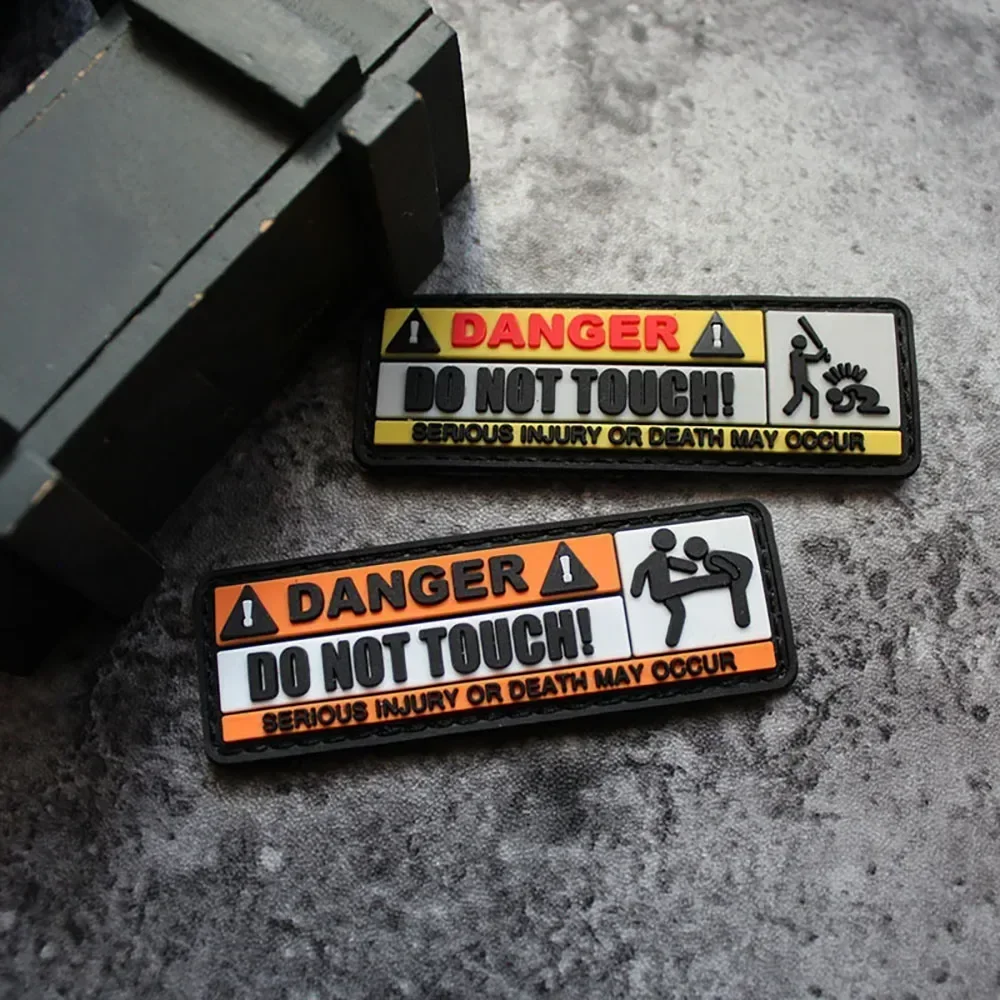 Parches Klett PVC 3D – No toques mi bolsa, emblemas tácticos militares - imagen 4