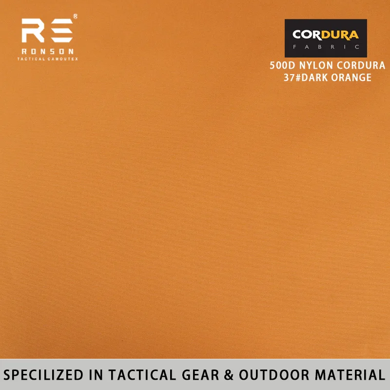 Tela táctica Cordura PU naranja oscuro impermeable para exterior