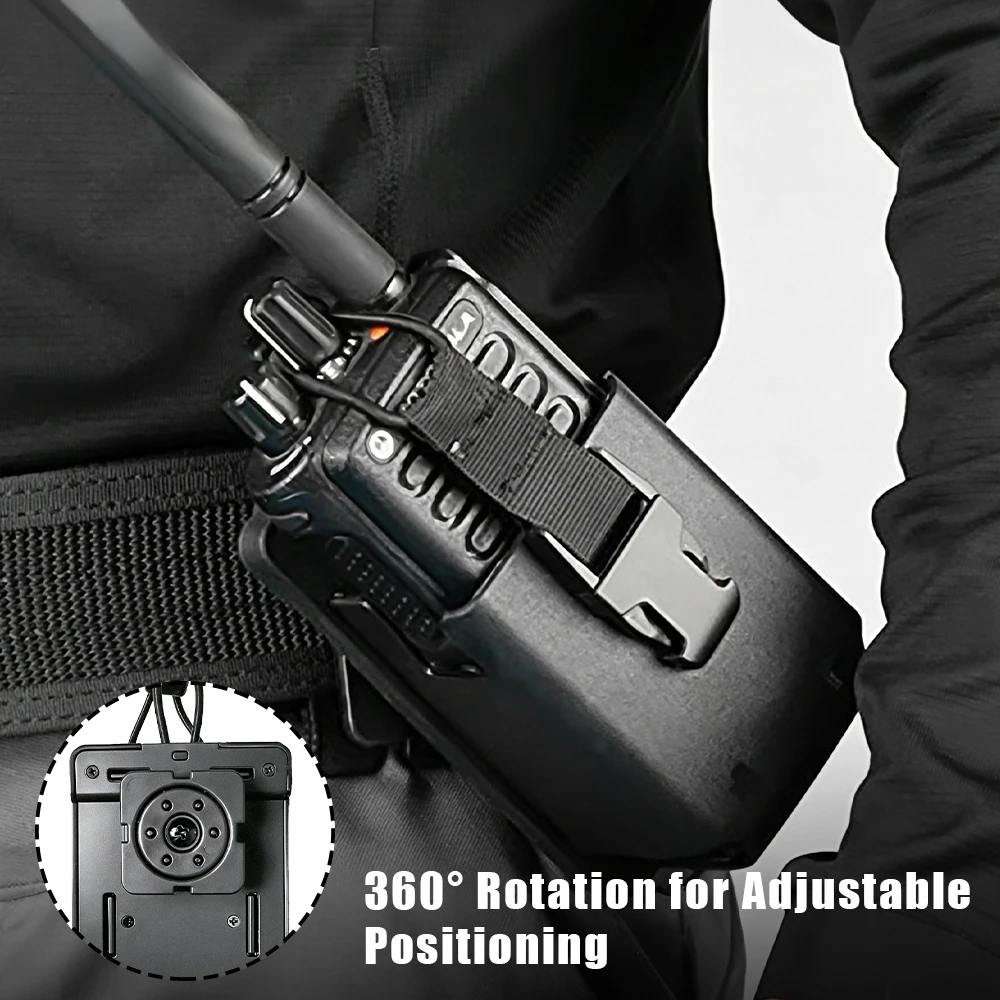 Bolsa táctica portaradio MOLLE con clip rápido – Funda walkie-talkie cinturón - imagen 5