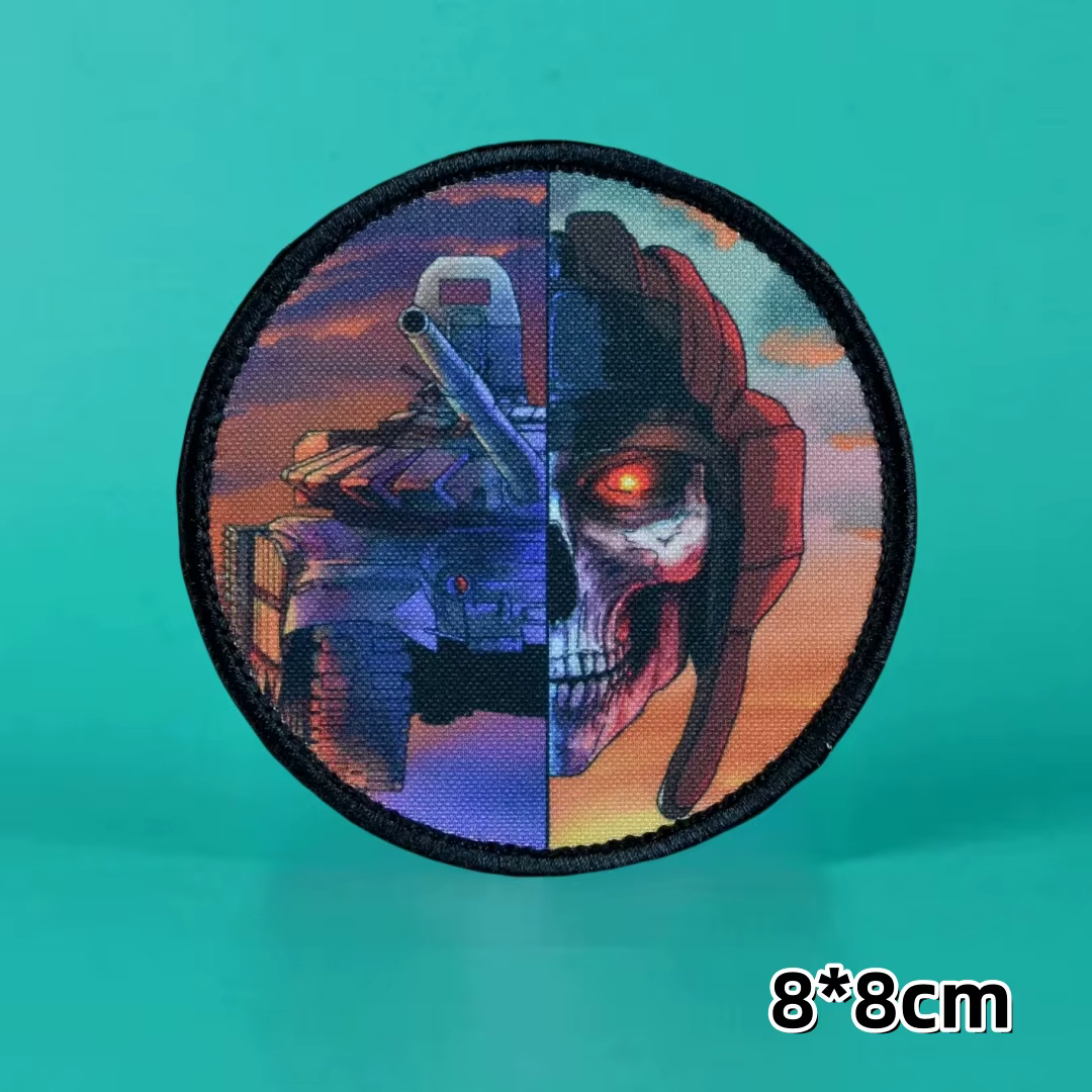 Parche táctico chevron calavera ranger rusa – Adhesivo para mochilas o ropa - imagen 4