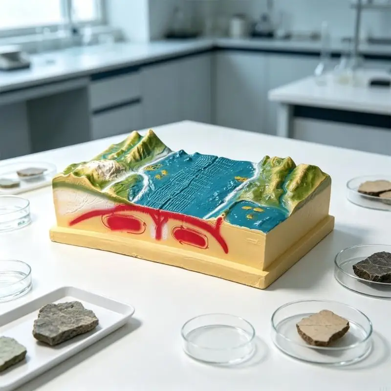 Maqueta topográfica 3D de terreno para enseñanza de geografía - imagen 3