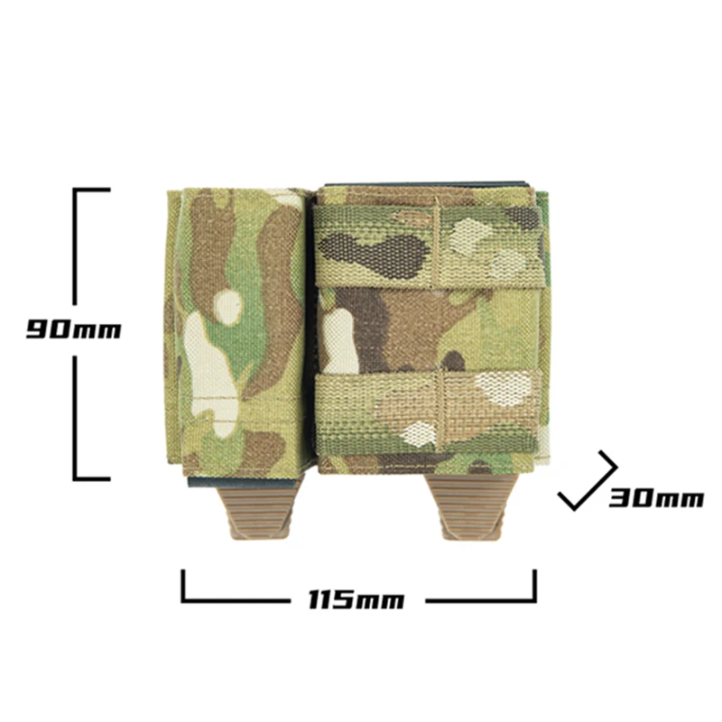 Bolsa táctica MOLLE doble para cargadores e inserto lateral