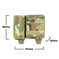 Bolsa táctica MOLLE doble para cargadores e inserto lateral
