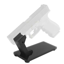 Soporte pistola tipo riel Picatinny con base vidrio ABS decorativa