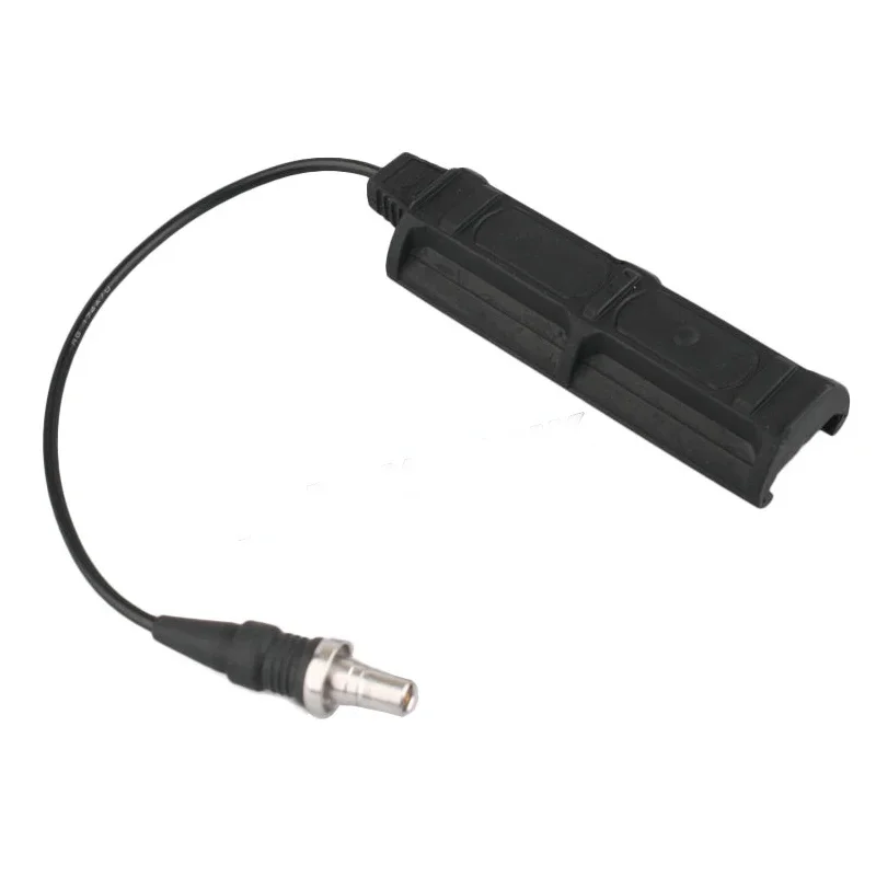 Vista frontal del interruptor dual remoto NE táctico BD8841 mostrando el cuerpo negro y los botones de goma