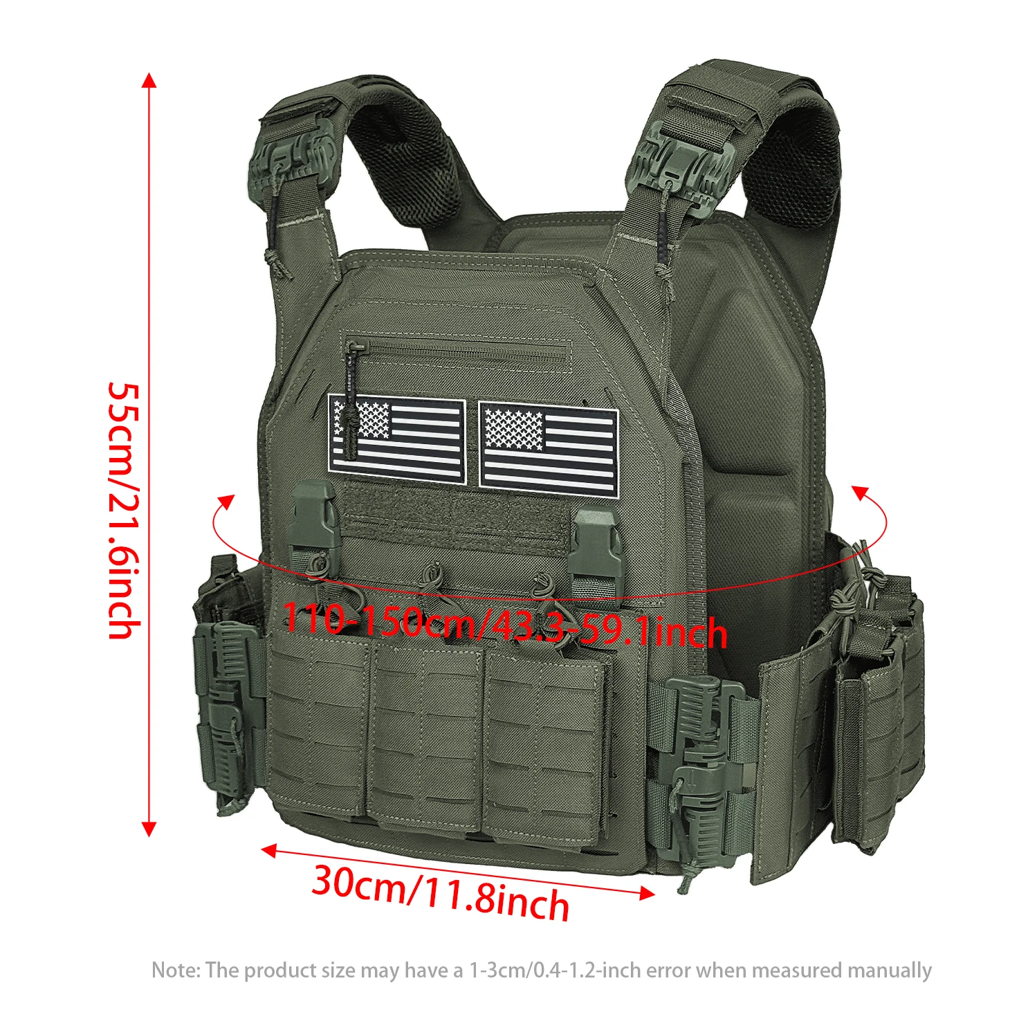 Chaleco táctico MOLLE de corte láser con liberación rápida - imagen 2