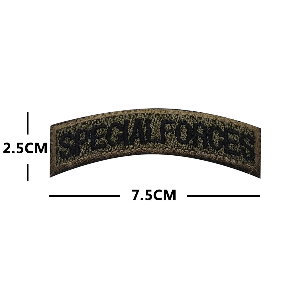 Parche bordado táctico Ranger curvo con Velcro para insignia pecho - imagen 3