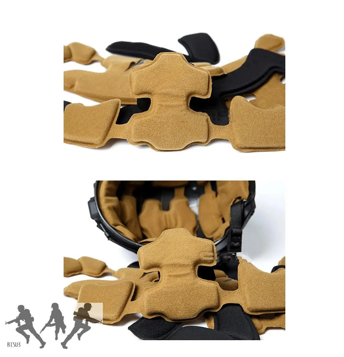 MT Almohadillas tácticas viscoelásticas de recambio para casco - imagen 5