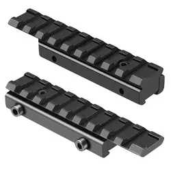 Adaptador riel Picatinny elevado 9 ranuras aluminio airsoft