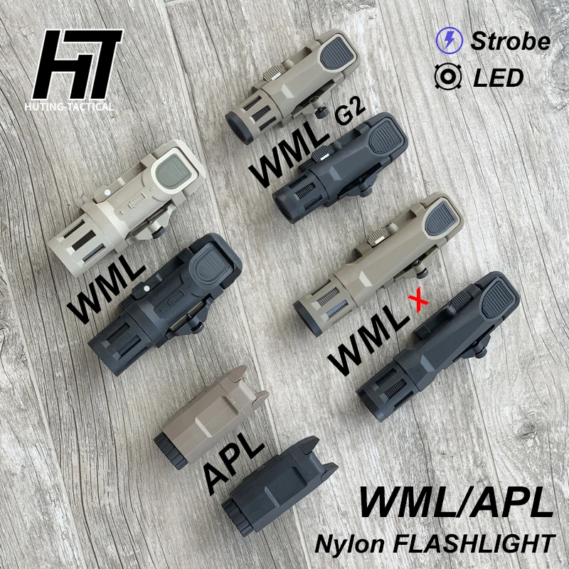 Linterna LED táctica WML Gen2 con riel Picatinny para Airsoft y caza - imagen 5