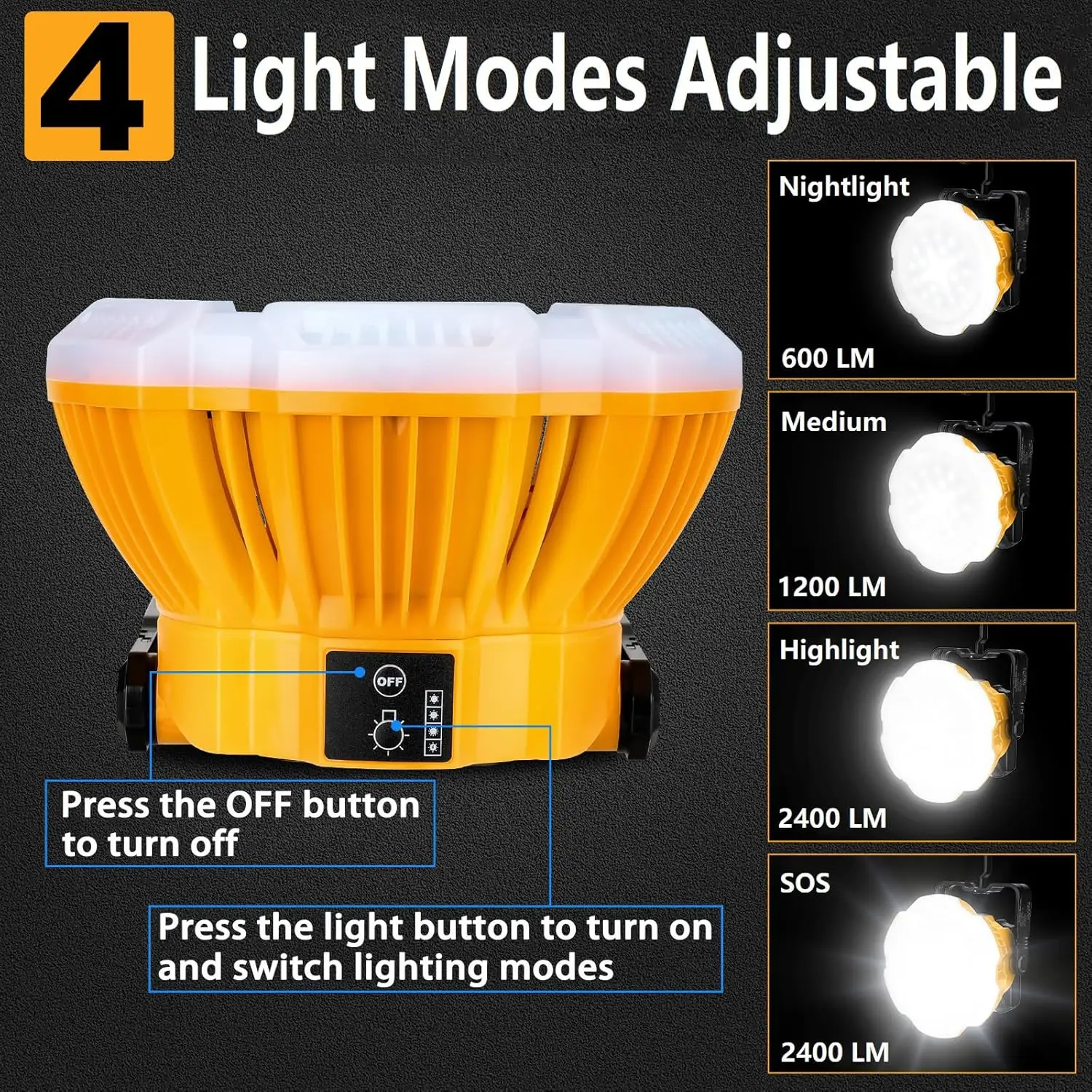 Luz LED táctica inalámbrica con gancho para herramientas - imagen 5