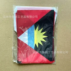 SKY FLAG banderines Antigua y Barbuda, guirnalda festiva 14x21cm