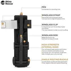 Torniquete táctico Rhino metal emergencia equipo trauma IFAK