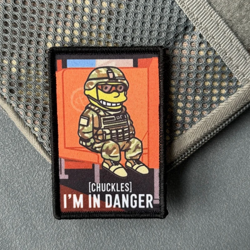 Parche táctico de moral «I'm in Danger» con velcro - imagen 3