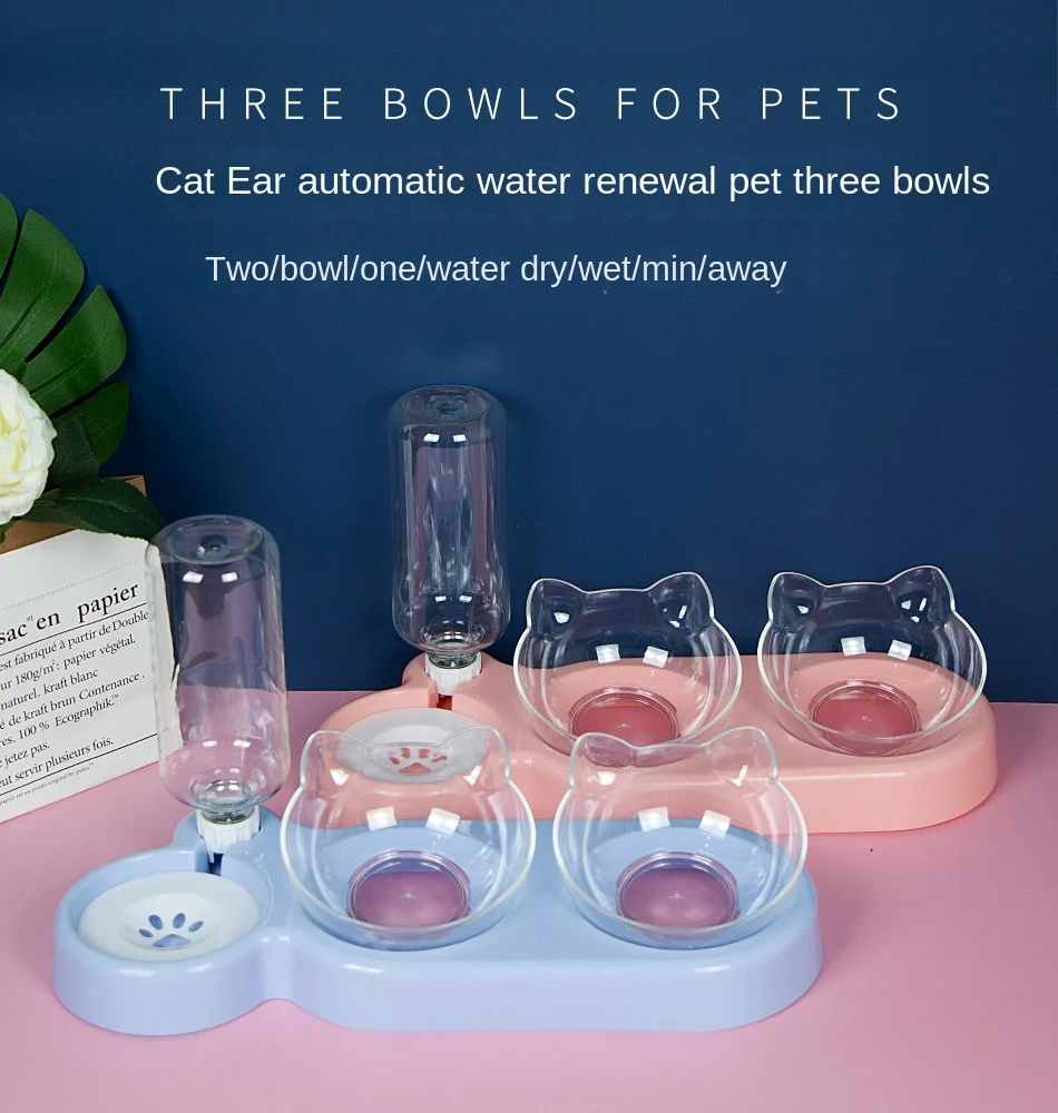 MK Artículos: Comederos elevados dobles duraderos para gatos y perros - imagen 3