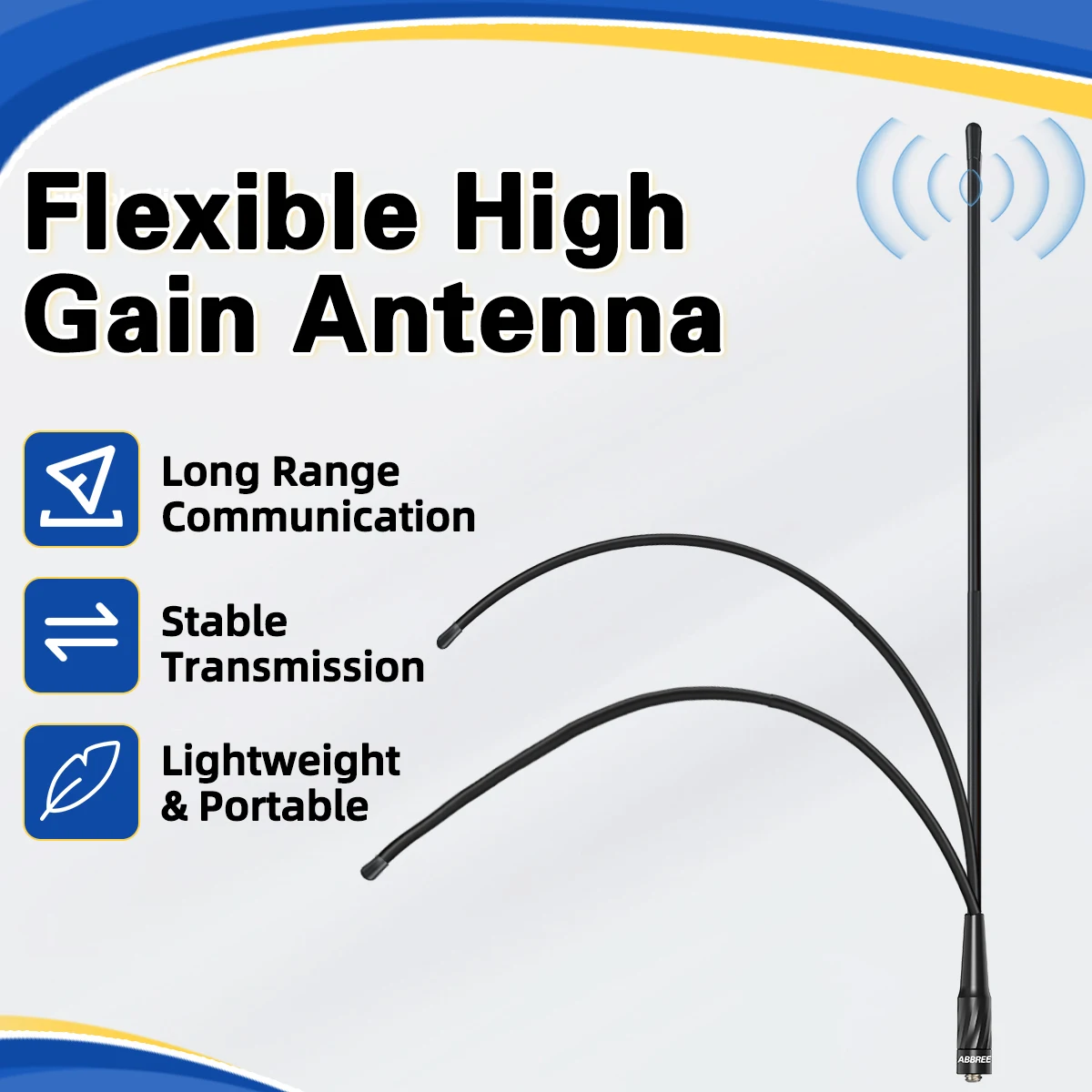 ABBREE AR-881 antena walkie talkie doble banda VHF/UHF SMA hembra