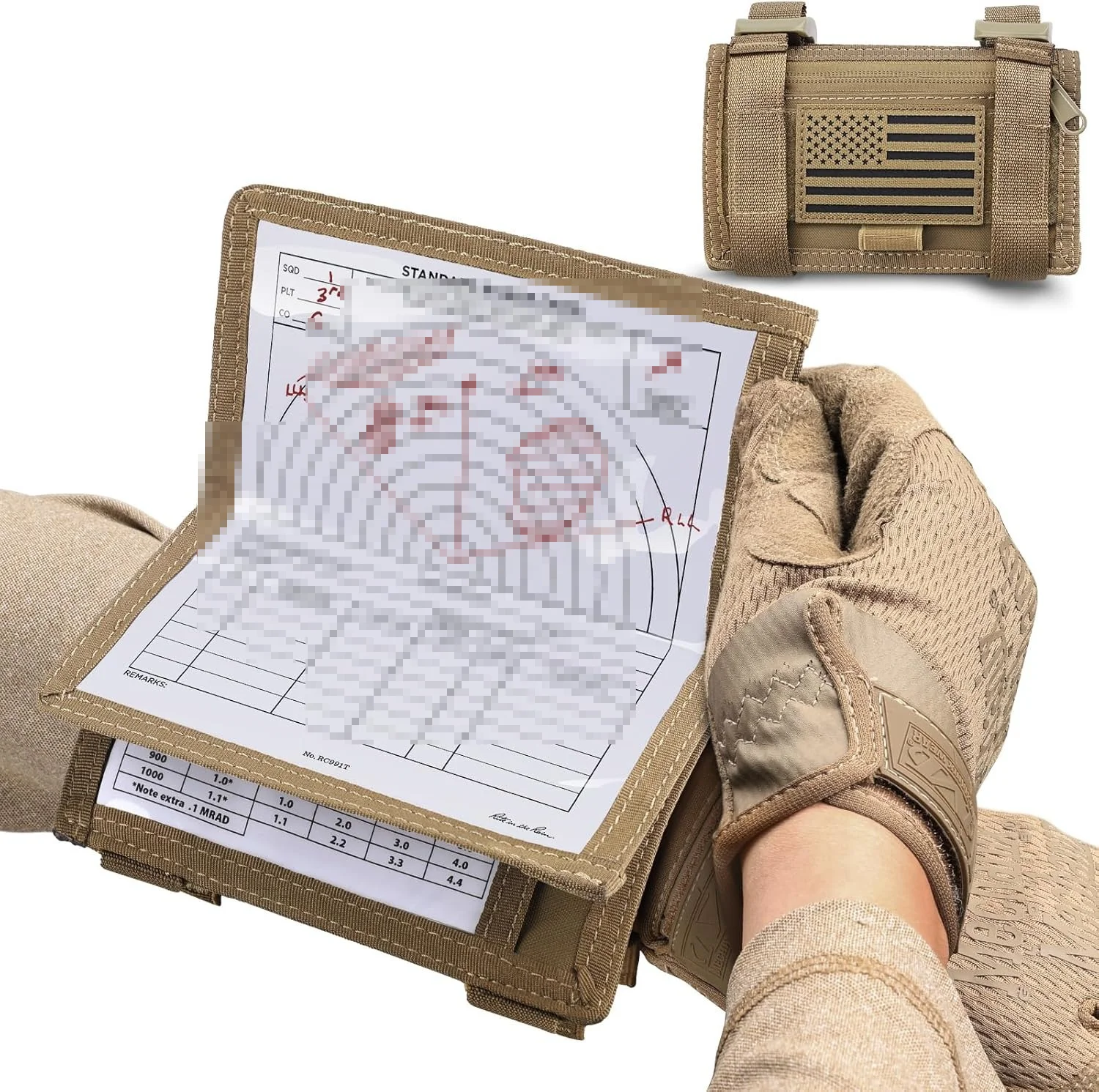 Funda táctica de brazo para mapa y teléfono móvil con cremallera