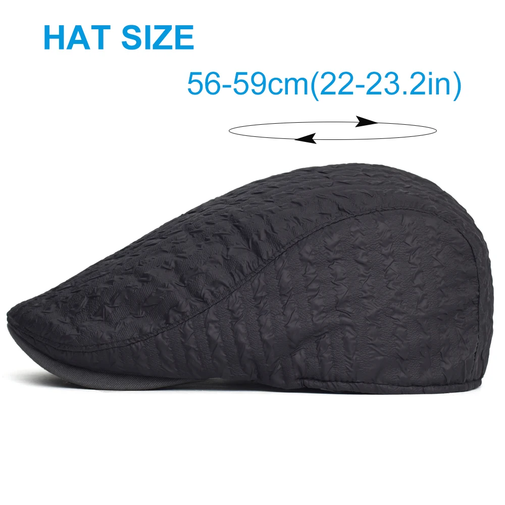 Boina militar gruesa y cálida con visera ajustable vintage
