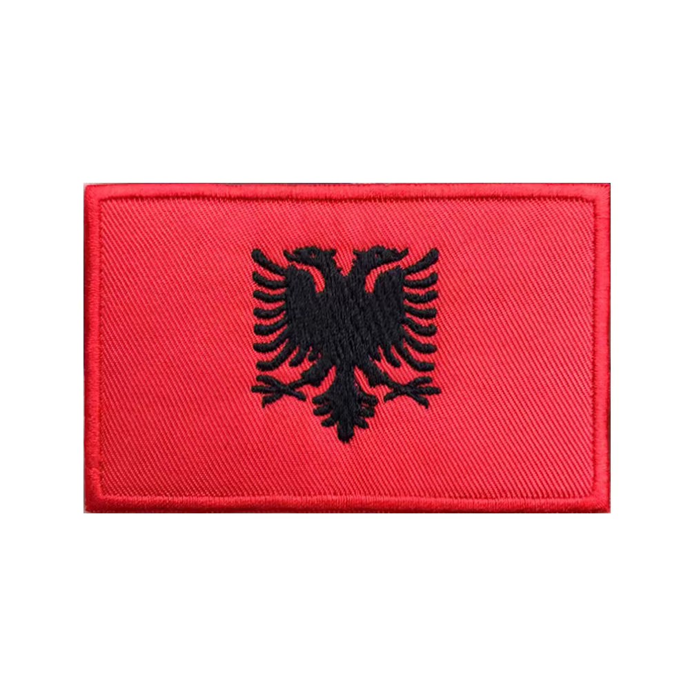 Parche Albania bandera bordado velcro brazo – Insignia táctica