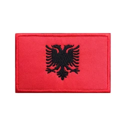 Parche Albania bandera bordado velcro brazo – Insignia táctica