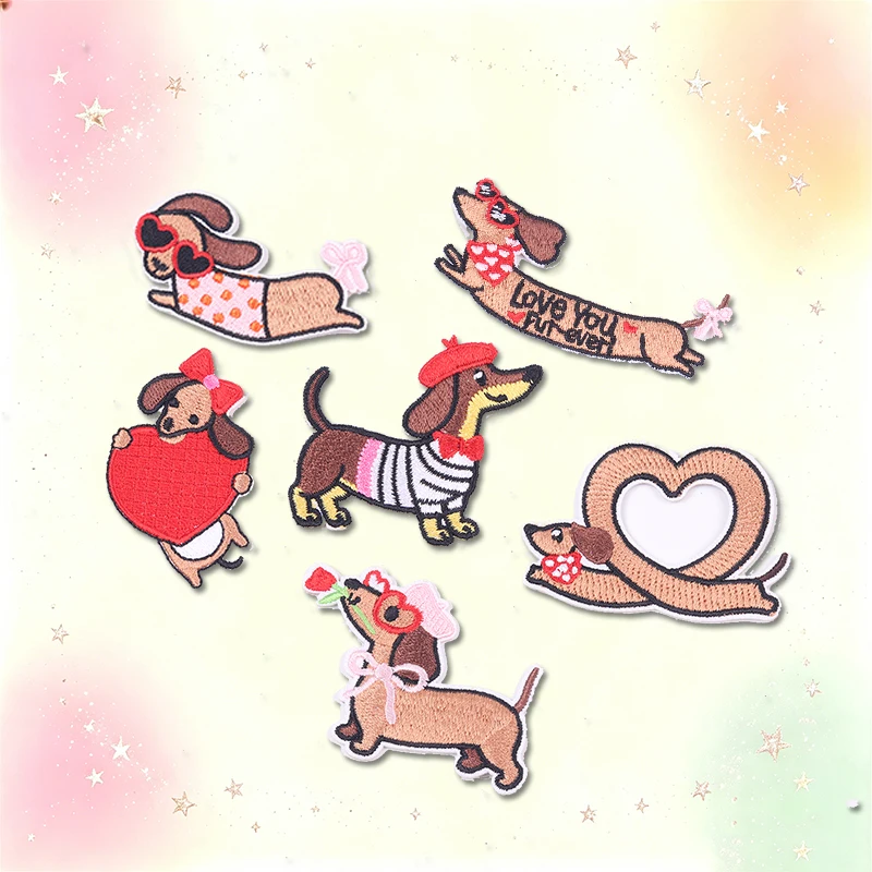 Parches termoadhesivos dachshund corazón de amor – San Valentín - imagen 2