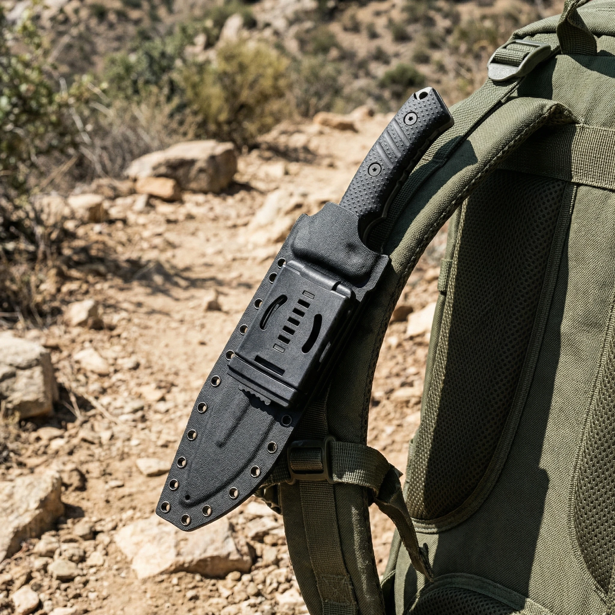 Cuchillo táctico de hoja fija alta dureza para camping y emergencias - imagen 5