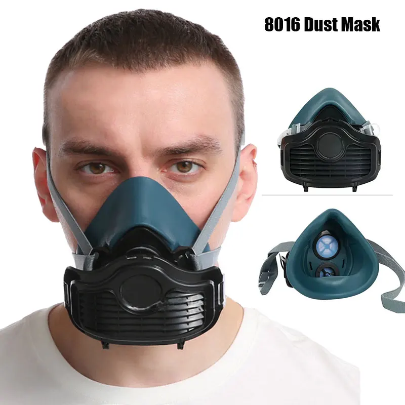 Máscara antipolvo de silicona con gafas protectoras tácticas