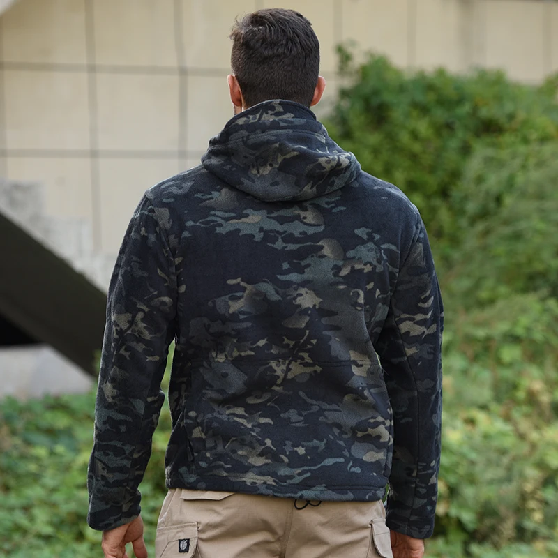 Chaqueta polar táctica antihielo militar con capucha de camuflaje - imagen 2