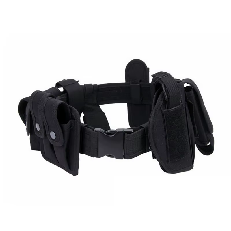 Cinturón táctico multifuncional con bolsas y kit utilidades para caza