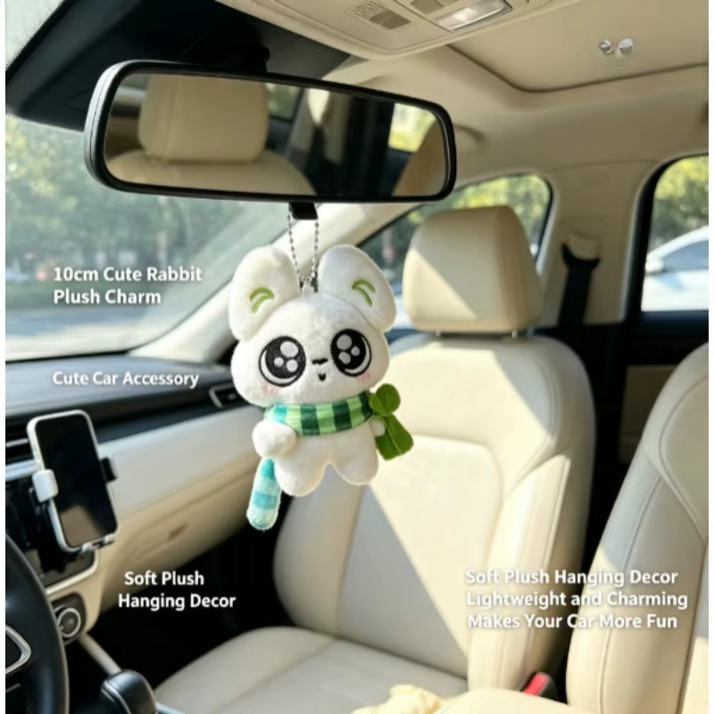 Colgante mochila peluche perro trébol cuatro hojas, suerte - imagen 3