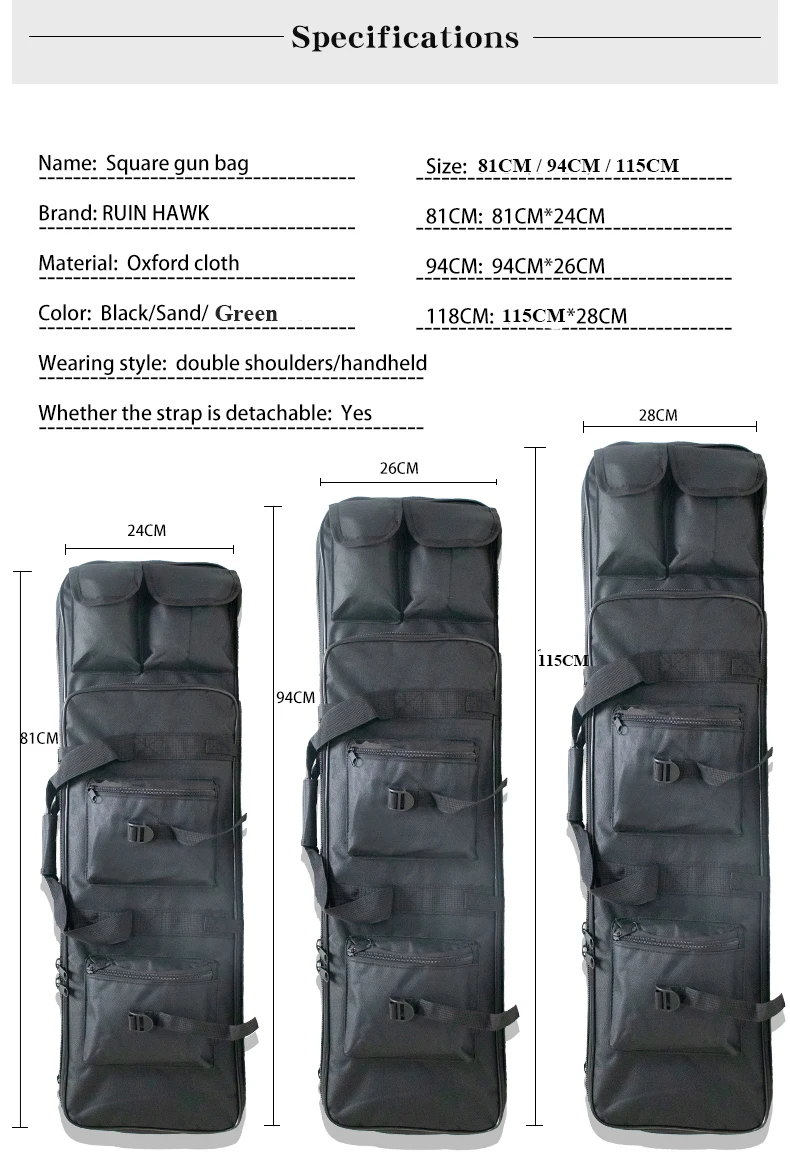 Comparativa de tallas 81 cm, 94 cm y 118 cm